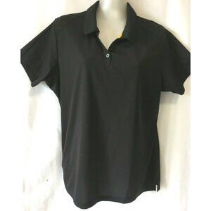 Coal Harbour Women Polo Golf Shirt Black Size L